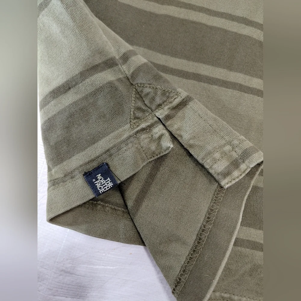 The North Face Green Striped Rugby